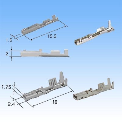 画像4: 住友電装 025+060型TS ハイブリッド 非防水 18極 メスカプラー・端子セット タイプ1