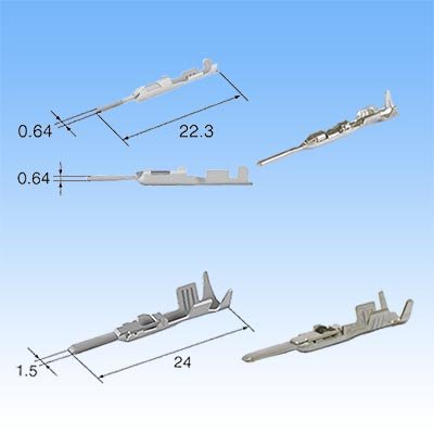 画像4: 住友電装 025+060型TS ハイブリッド 非防水 18極 オスカプラー・端子セット タイプ1 (025型TS 10極+060型TS 8極)