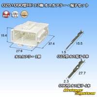 住友電装 025+090型HE ハイブリッド 非防水 13極 オスカプラー・端子セット (025型HE 9極+090型HE 4極)
