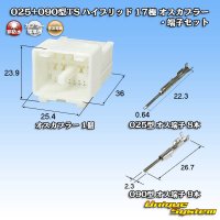 住友電装 025+090型TS ハイブリッド 非防水 17極 オスカプラー・端子セット (025型TS 8極+090型TS 9極)