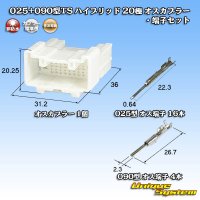 住友電装 025+090型TS ハイブリッド 非防水 20極 オスカプラー・端子セット (025型TS 16極+090型TS 4極)