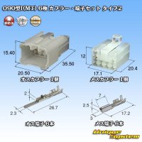 住友電装 矢崎総業 090型 MT(090型I) 非防水 6極 カプラー・端子セット