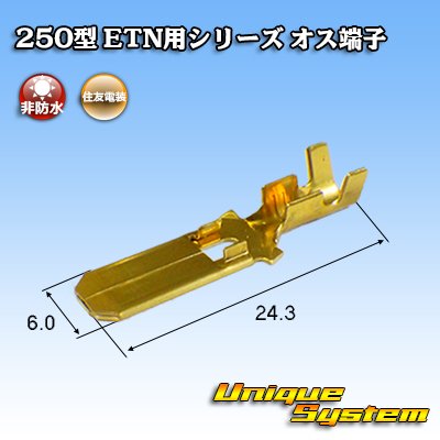 画像3: 住友電装 250型 ETN用シリーズ 非防水 オス端子 適用電線サイズ：0.5-2.0mm2