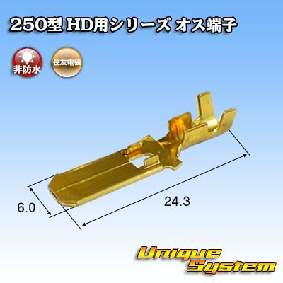 画像3: 住友電装 250型 HD用シリーズ 非防水 オス端子