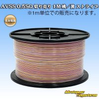 住友電装 AVSS 0.5SQ スプール巻 桃/黄 ストライプ