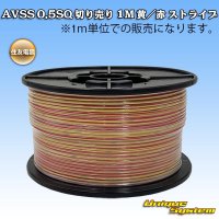 住友電装 AVSS 0.5SQ 切り売り 1M 黄/赤 ストライプ