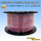 住友電装 AVSSC fタイプ 0.3SQ 切り売り 1M 赤/青 ストライプ