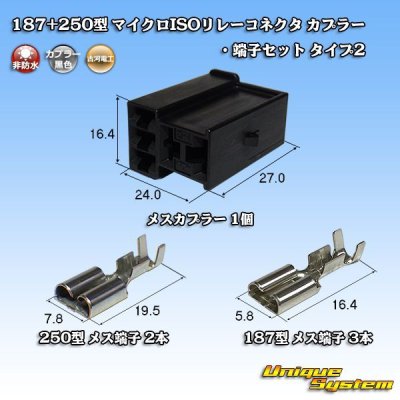 画像1: 古河電工 187+250型 非防水 マイクロISOリレーコネクタ カプラー・端子セット タイプ2