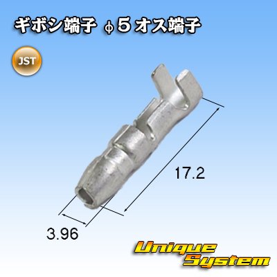 画像1: JST 日本圧着端子製造 ギボシ端子 φ5 オス端子