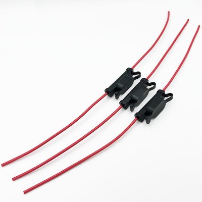 画像4: 16AWG 配線付き 防水 防滴 ヒューズホルダー カプラー / 太平洋精工 低背ヒューズ 20A 黄色 挿入済み