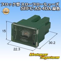 太平洋精工 ブロック型 スローブローヒューズ SBFC-AS 40A 緑色 3047