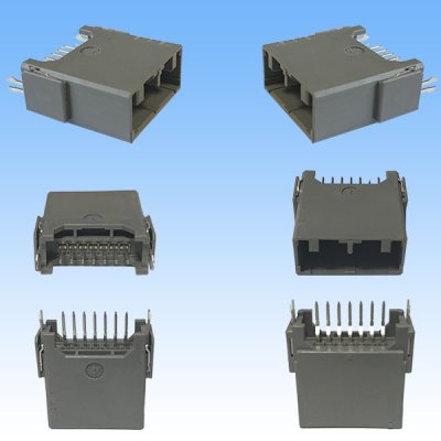 画像2: 日本航空電子JAE 025型 MX34 非防水 7極 オスカプラー タイプ1 (PCBタイプ / Straight Flow DIP)