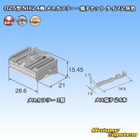 住友電装 025型 NH 非防水 24極 メスカプラー・端子セット タイプ2 灰色