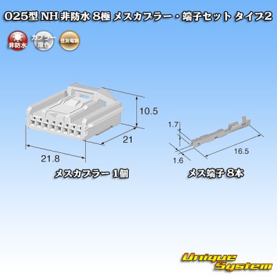 画像5: 住友電装 025型 NH 非防水 8極 メスカプラー・端子セット タイプ2