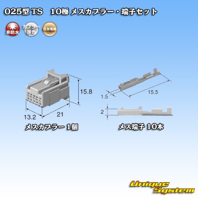 画像4: 住友電装 025型 TS 非防水 10極 メスカプラー・端子セット