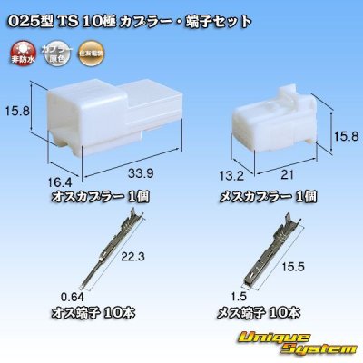 画像1: 住友電装 025型 TS 非防水 10極 カプラー・端子セット