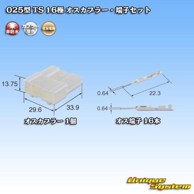 画像4: 住友電装 025型 TS 非防水 16極 オスカプラー・端子セット