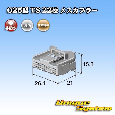 画像3: 住友電装 025型 TS 非防水 22極 メスカプラー