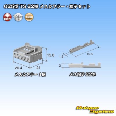 画像4: 住友電装 025型 TS 非防水 22極 メスカプラー・端子セット