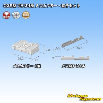 画像4: 住友電装 025型 TS 非防水 24極 メスカプラー・端子セット