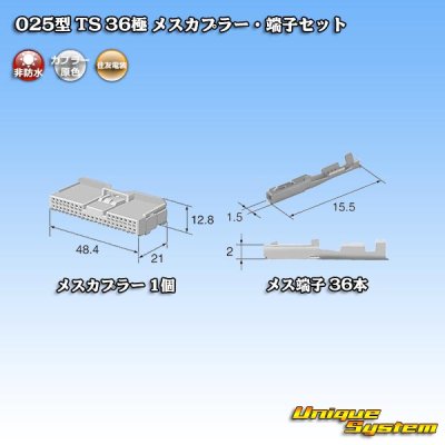 画像4: 住友電装 025型 TS 非防水 36極 メスカプラー・端子セット