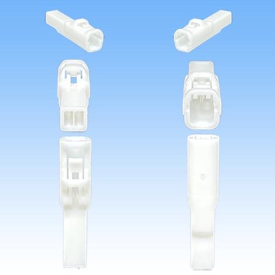 画像3: 住友電装 050型 HC 非防水 2極 オスカプラー・端子セット 自然色