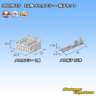 画像4: 住友電装 060型 TS 非防水 12極 メスカプラー・端子セット