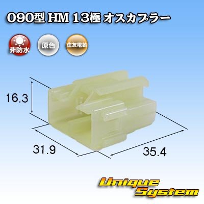 画像1: 住友電装 090型 HM 非防水 13極 オスカプラー