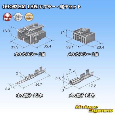 画像5: 住友電装 090型 HM 非防水 13極 カプラー・端子セット