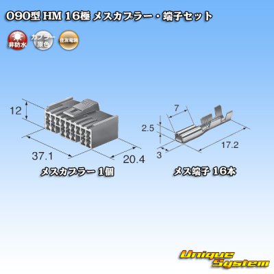 画像5: 住友電装 090型 HM 非防水 16極 メスカプラー・端子セット