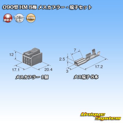 画像4: 住友電装 090型 HM 非防水 8極 メスカプラー・端子セット