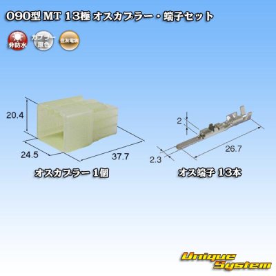 画像1: 住友電装 090型 MT 非防水 13極 オスカプラー・端子セット