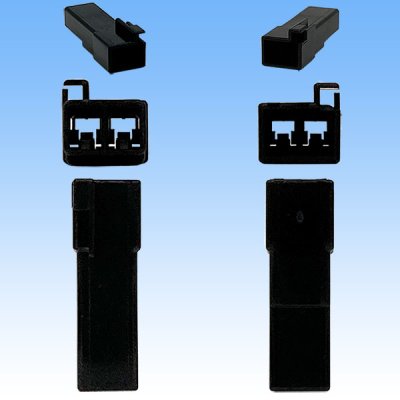 画像3: 住友電装 090型 MT 非防水 2極 メスカプラー・端子セット タイプ1 黒色 (オス側ダイオード内蔵シリーズ)