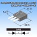 画像5: 住友電装 090型 MT 非防水 3極 オスカプラー タイプ2 (オス側ダイオード内蔵シリーズ) (5)