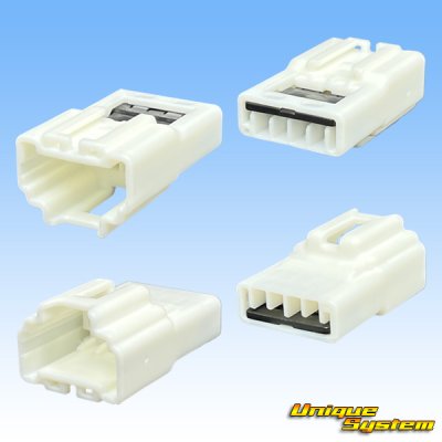 画像2: 住友電装 090型 NS 非防水 4極 オスカプラー タイプ1 白色