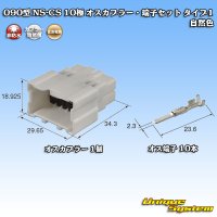 住友電装 090型 NS-CS 非防水 10極 オスカプラー・端子セット 自然色