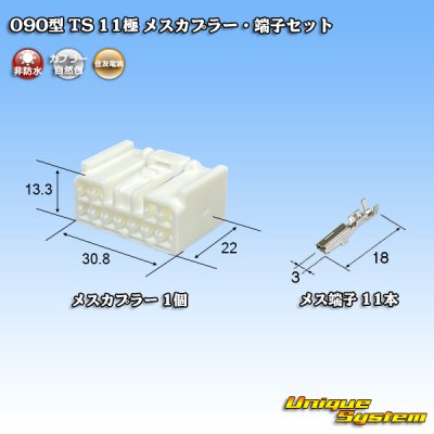 画像1: 住友電装 090型 TS 非防水 11極 メスカプラー・端子セット