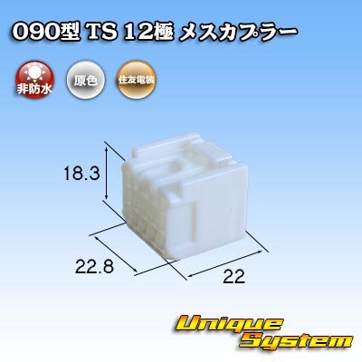 画像1: 住友電装 090型 TS 非防水 12極 メスカプラー