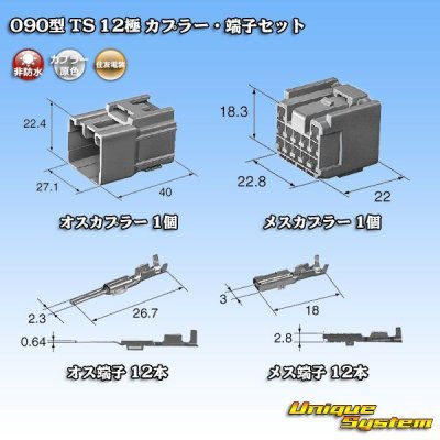 画像5: 住友電装 090型 TS 非防水 12極 カプラー・端子セット