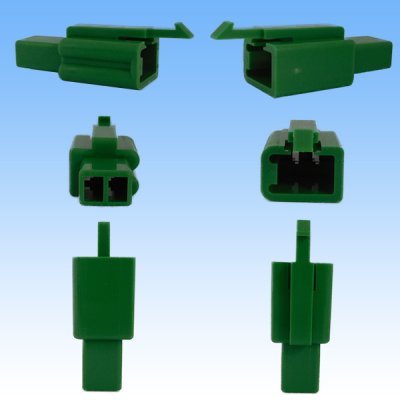 画像2: 住友電装 110型 MTW 非防水 2極 カプラー・端子セット 緑色