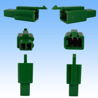 画像2: 住友電装 110型 MTW 非防水 2極 オスカプラー 緑色