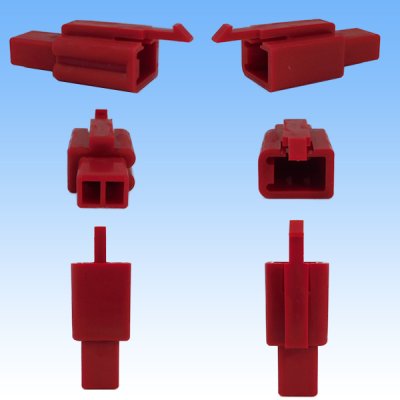 画像2: 住友電装 110型 MTW 非防水 2極 カプラー・端子セット 赤色