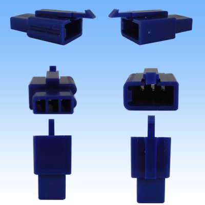 画像2: 住友電装 110型 MTW 非防水 3極 オスカプラー・端子セット 青色