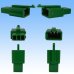 画像2: 住友電装 110型 MTW 非防水 3極 オスカプラー・端子セット 緑色 (2)