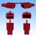 画像2: 住友電装 110型 MTW 非防水 3極 カプラー・端子セット 赤色 (2)