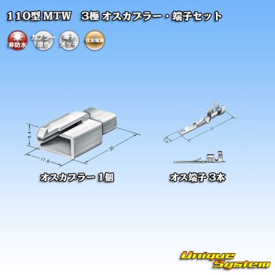 画像4: 住友電装 110型 MTW 非防水 3極 オスカプラー・端子セット