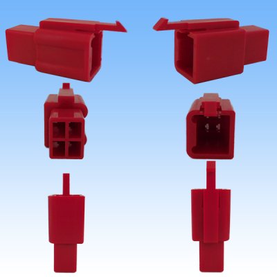 画像2: 住友電装 110型 MTW 非防水 4極 カプラー・端子セット 赤色