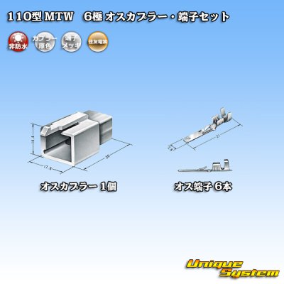 画像4: 住友電装 110型 MTW 非防水 6極 オスカプラー・端子セット