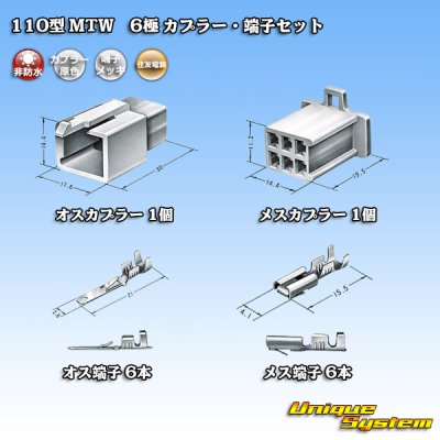 画像5: 住友電装 110型 MTW 非防水 6極 カプラー・端子セット