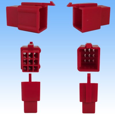 画像2: 住友電装 110型 MTW 非防水 9極 カプラー・端子セット 赤色